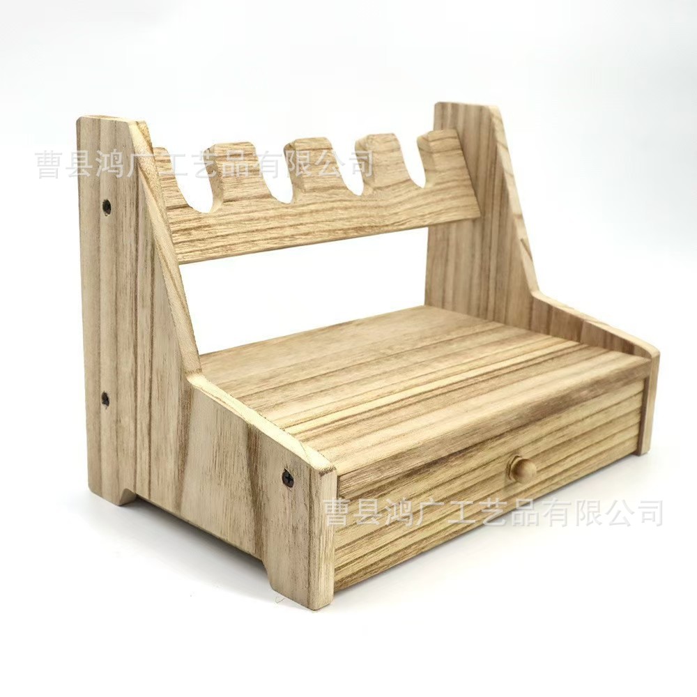 Spot Wooden Toy Storage Rack Drawer-Type Toy Model Storage Rack Accessories Multi-Grid Placement Rack