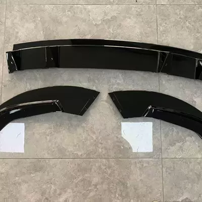 Big Surrounded – Lip Rear Lip Side Skirts - t61-bright-black-front-lip