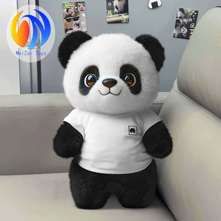 新款仿真可爱熊猫墩墩公仔定制四川大熊猫玩偶玩具摆件居家装饰品