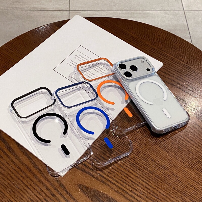 Solid Color, High Transparency, Odorless, Safe Acrylic Magnetic Case Suitable for Apple 17 Pro Max Phone Case 16 Full Coverage