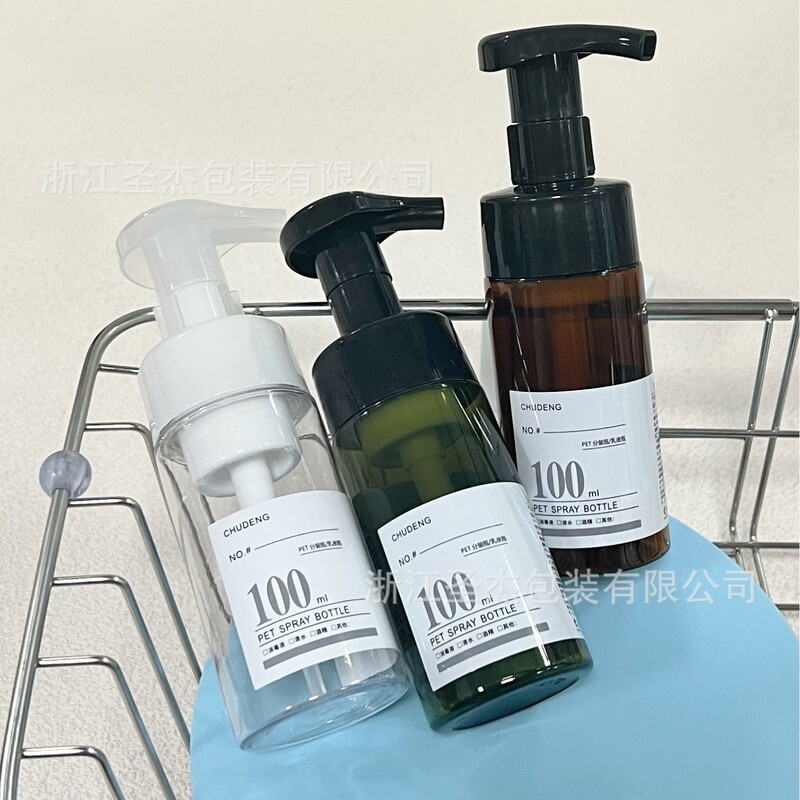 Factory in stock straight round 100ml cleansing mousse foaming bottle hand sanitizer press pump facial cleanser care solution empty bottle Factory in stock straight round 100ml cleansing mousse foaming bottle hand sanitizer press pump facial cleanser care solution empty bottle