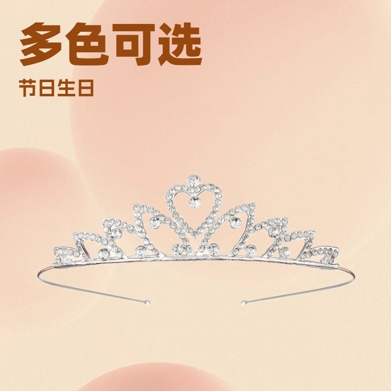 Diadema con Corona de Princesa Infantil de Metal Galvanizado para Cumpleaños y Fiestas image 4