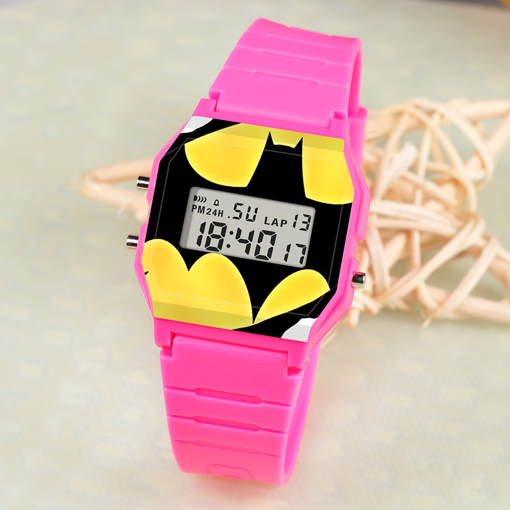 Tendencia de estudiantes de secundaria cronometrador de dibujos animados relojes electrónicos alarma deportiva al aire libre nocturna relojes electrónicos al por mayor