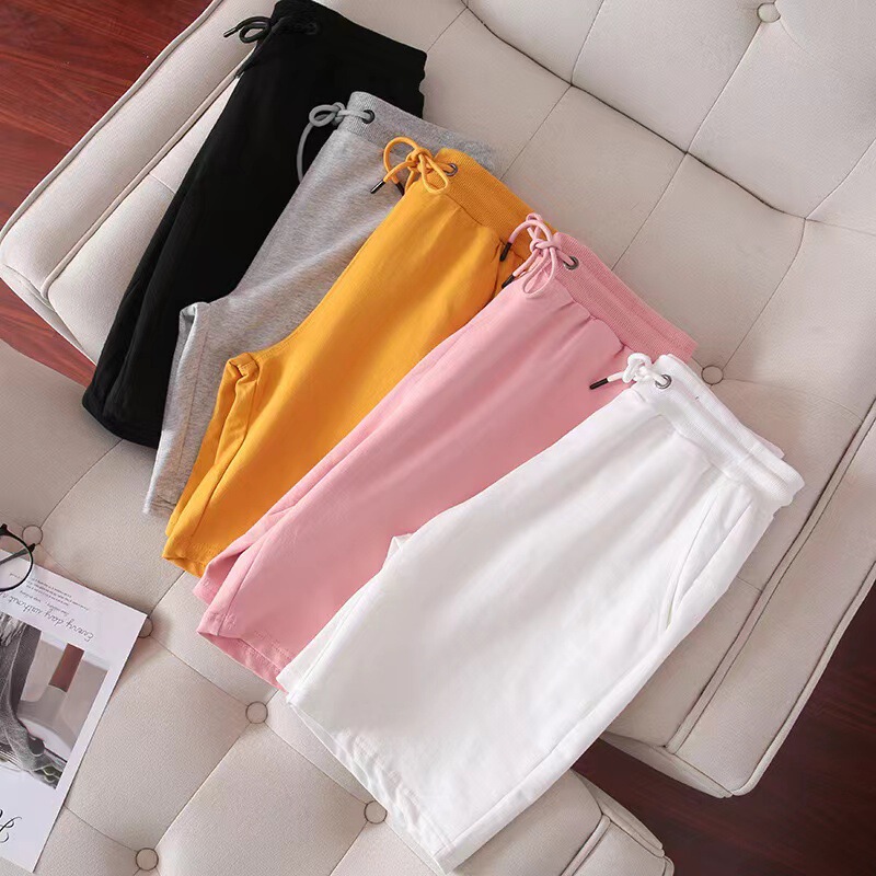 Pure Cotton Sports Shorts for Men and Women, Summer Knitted Cotton Versatile Trendy Student Couple Unisex Five-Point Pants Pure Cotton Sports Shorts for Men and Women, Summer Knitted Cotton Versatile Trendy Student Couple Unisex Five-Point Pants