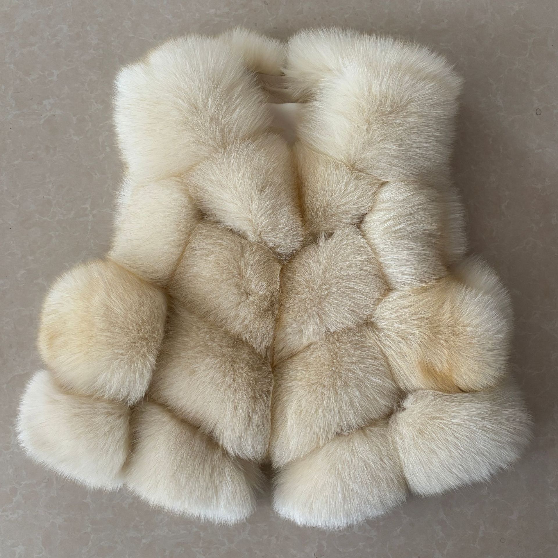 Luxury Women White Fur Vest New Korean Slimming Warm Real Fox Fur