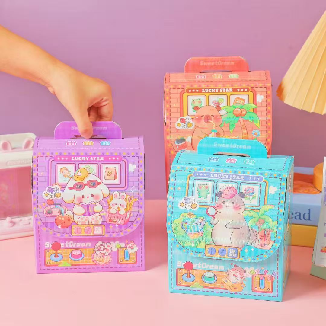 Caja de regalo creativa para estudiantes regalo de inicio de la escuela para niños regalo de mano para niños graduados papelería pegatinas set