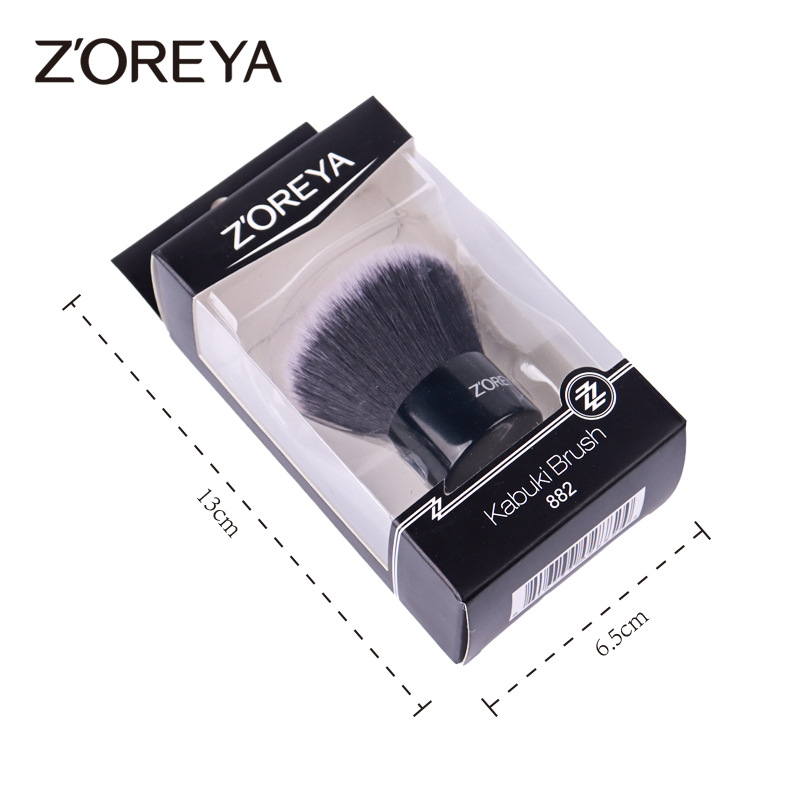 Zhuolya seta cabeza suelta cepillo portátil herramienta de belleza rubor cepillo de maquillaje solo negro KABUKI miel cepillo