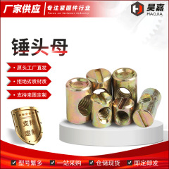 現物メッキ一字横穴ハンマー子ナット家具接続ハンマーメスハンマーナットハンマーナット元柱ナット