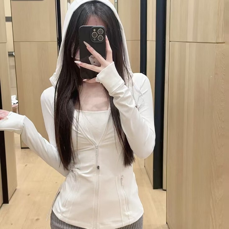 Original LULU Women's Define Yoga Hooded Jacket Slim Fit Quick-Dry Fitness Training Outdoor Sportswear Original LULU Women's Define Yoga Hooded Jacket Slim Fit Quick-Dry Fitness Training Outdoor Sportswear