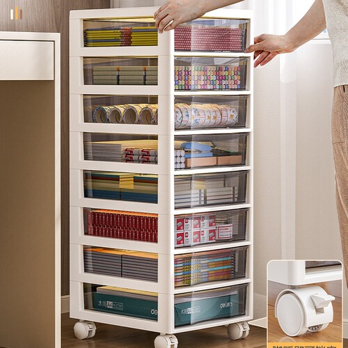 Drawer-type file storage cabinet office desktop multi-layer A4 storage box student desk under the stationery slot storage