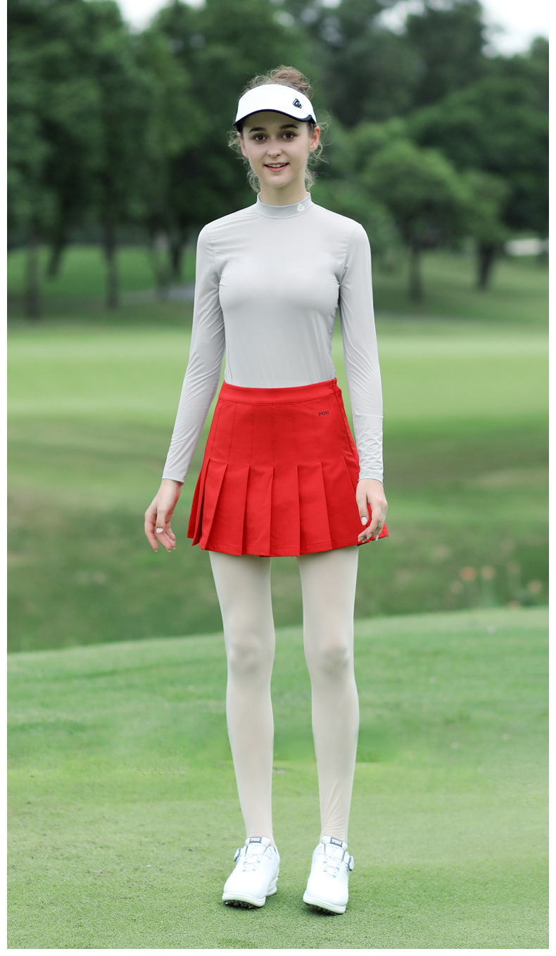 Áo thun golf nữ dài tay chống nắng lụa băng PGM — YF443 (phiên bản sọc) màu xám, YF001 màu xám, YF001 màu xanh, YF001 màu hồng chi tiết 27