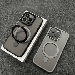 适用iPhone17ProMAX磨砂肤感磁吸支架手机壳苹果16送镜头膜保护套