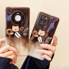 巧克力甜甜圈適用於華為Mate30Pro手機殼P30立體P40硅膠保護套女