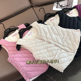 In stock down cotton fleece-lined thick warm vest inner liner for the elderly autumn and winter slim fit thin inner vest waistcoat