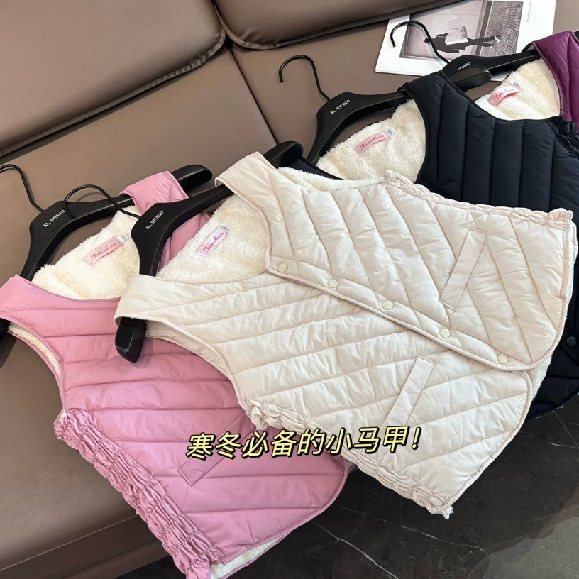 В наличии пуховый хлопковый флисовый Подкладка толстый теплый жилет с внутренней подкладкой для пожилых людей Осень-зима приталенный тонкий внутренний жилет