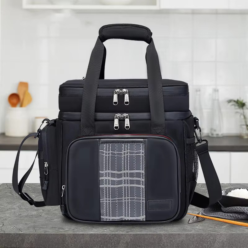 OE Insulated Oxford Cloth Lunch Bag, New Outdoor Camping Style, Large Capacity, Portable, Waterproof, Eco-Friendly