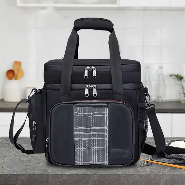 OE Insulated Oxford Cloth Lunch Bag, New Outdoor Camping Style, Large Capacity, Portable, Waterproof, Eco-Friendly