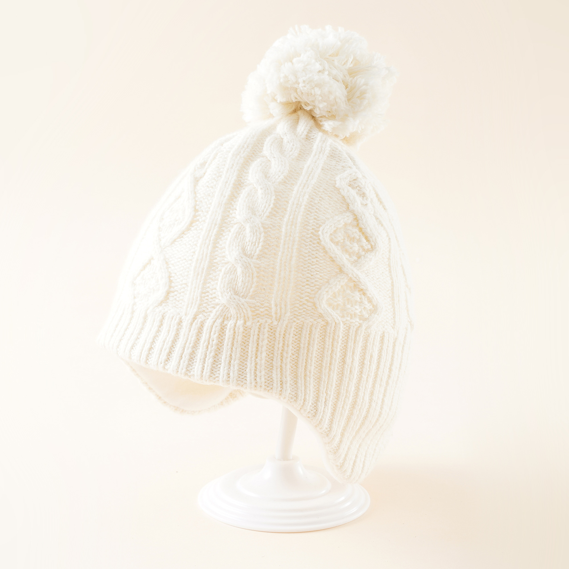 2021 nuevo sombrero de invierno para niños cálido Lei Feng sombrero de invierno bebé sombrero de lana de punto sombrero de protección para los oídos de las niñas niños