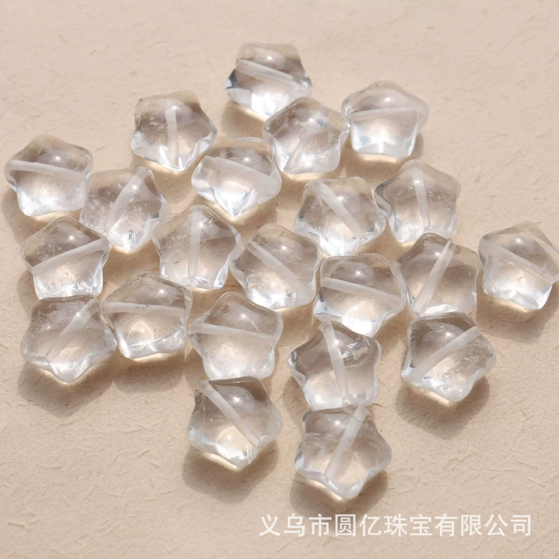 White white crystal, beads handmade, accessory, accessories, through hole, wholesale