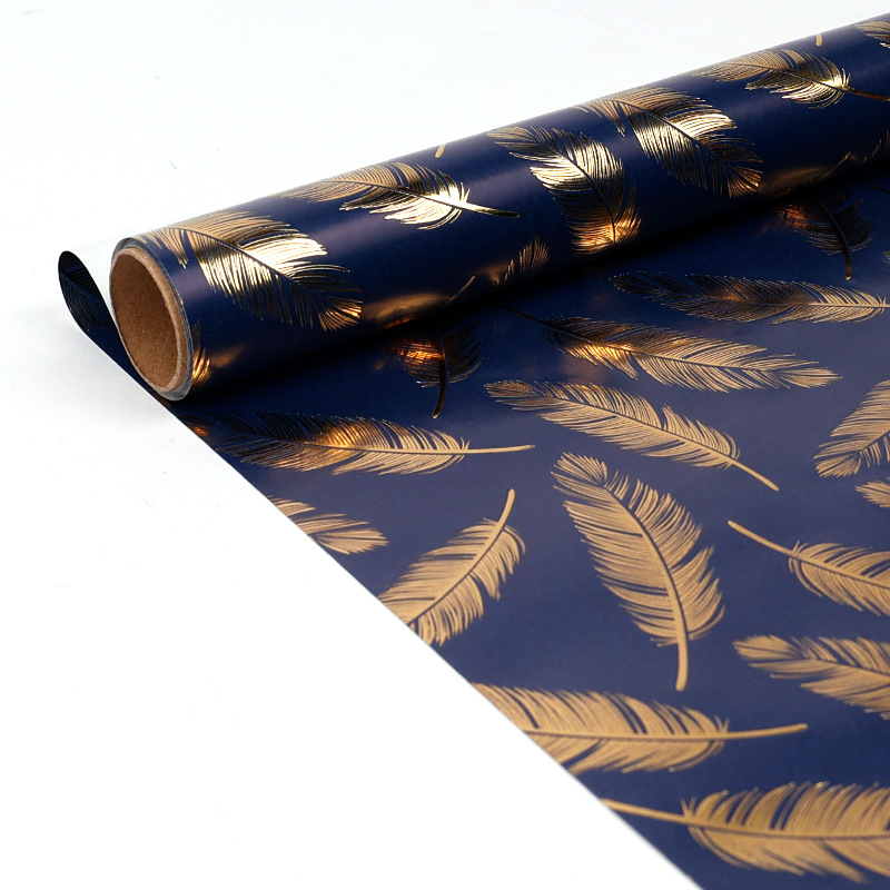 Amazon venta caliente de papel de gran tamaño de papel de papel de bronce estampado dorado ondulado punto inclinado banda de regalo papel de embalaje mayorista image 12