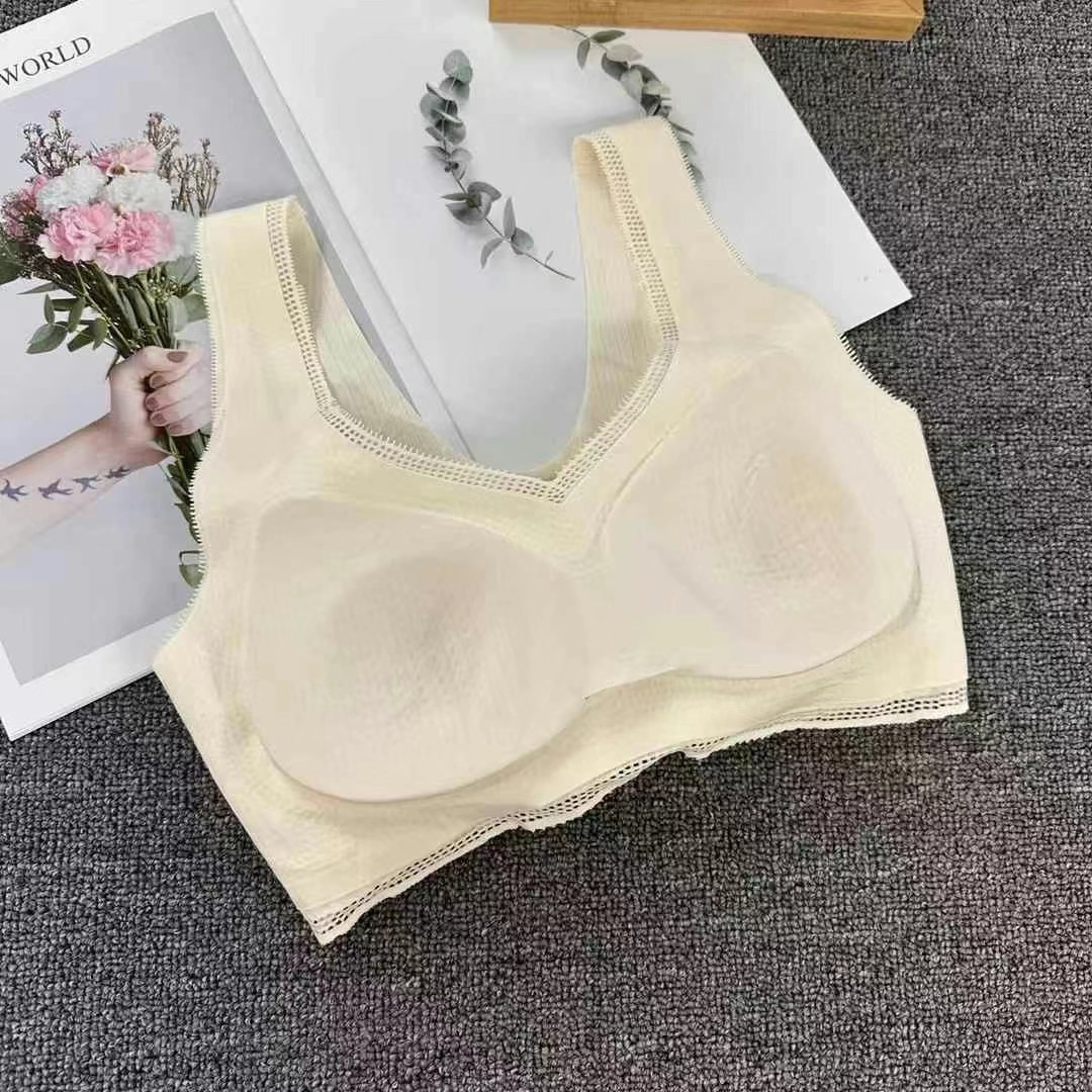 W690 # chaleco de hombros anchos con textura francesa todo fósforo hueco cuello en V espalda hombros anchos espalda en U ropa interior cómoda agradable para la piel
