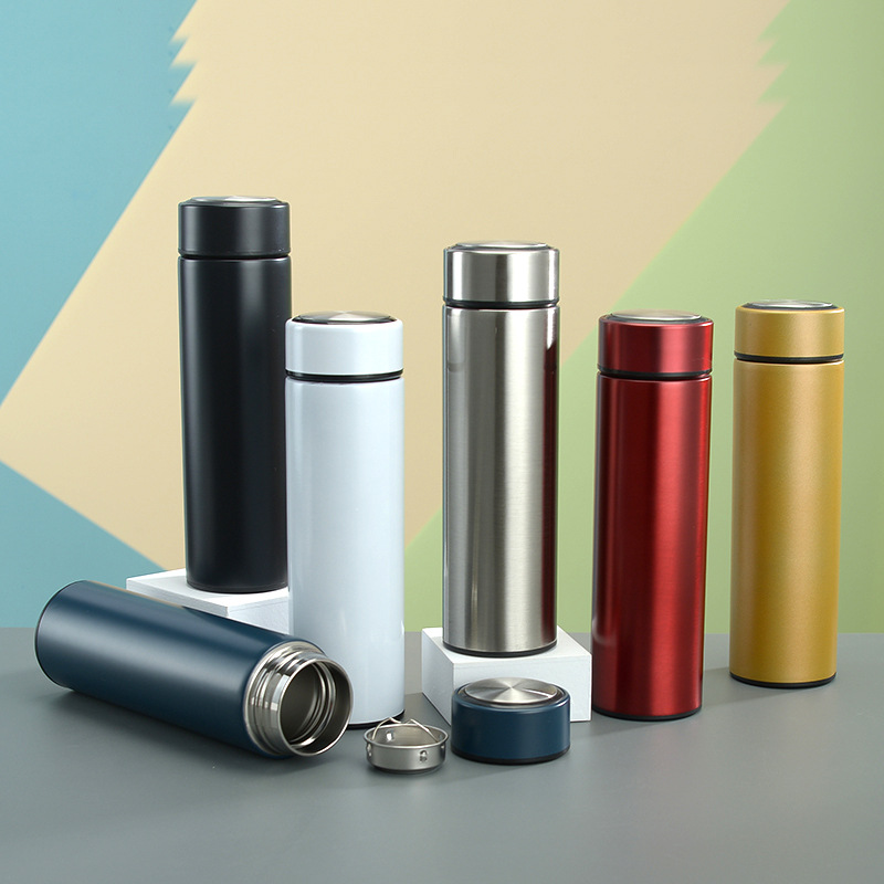 Clásico 304 Acero inoxidable taza de vacío los hombres y las mujeres portátil agua soporte impresión logo letras patrón actividad regalo