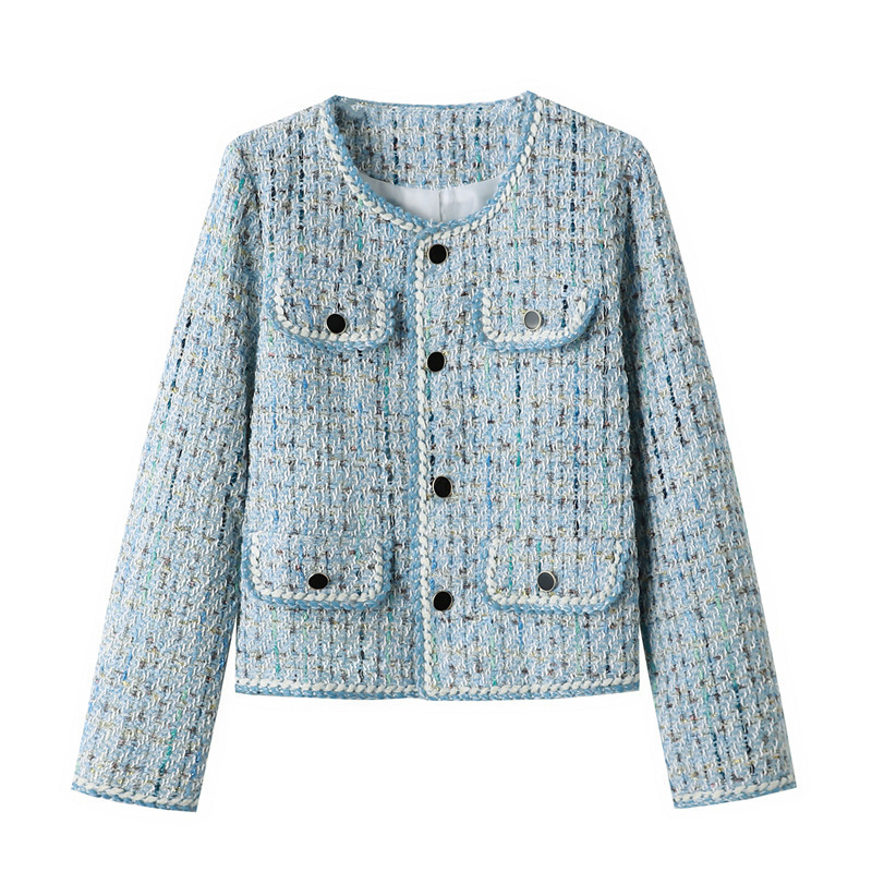 Giacca da donna per donna primavera e autunno nuovo temperamento francese di alta qualità tweed corto autunno top_voghion.com