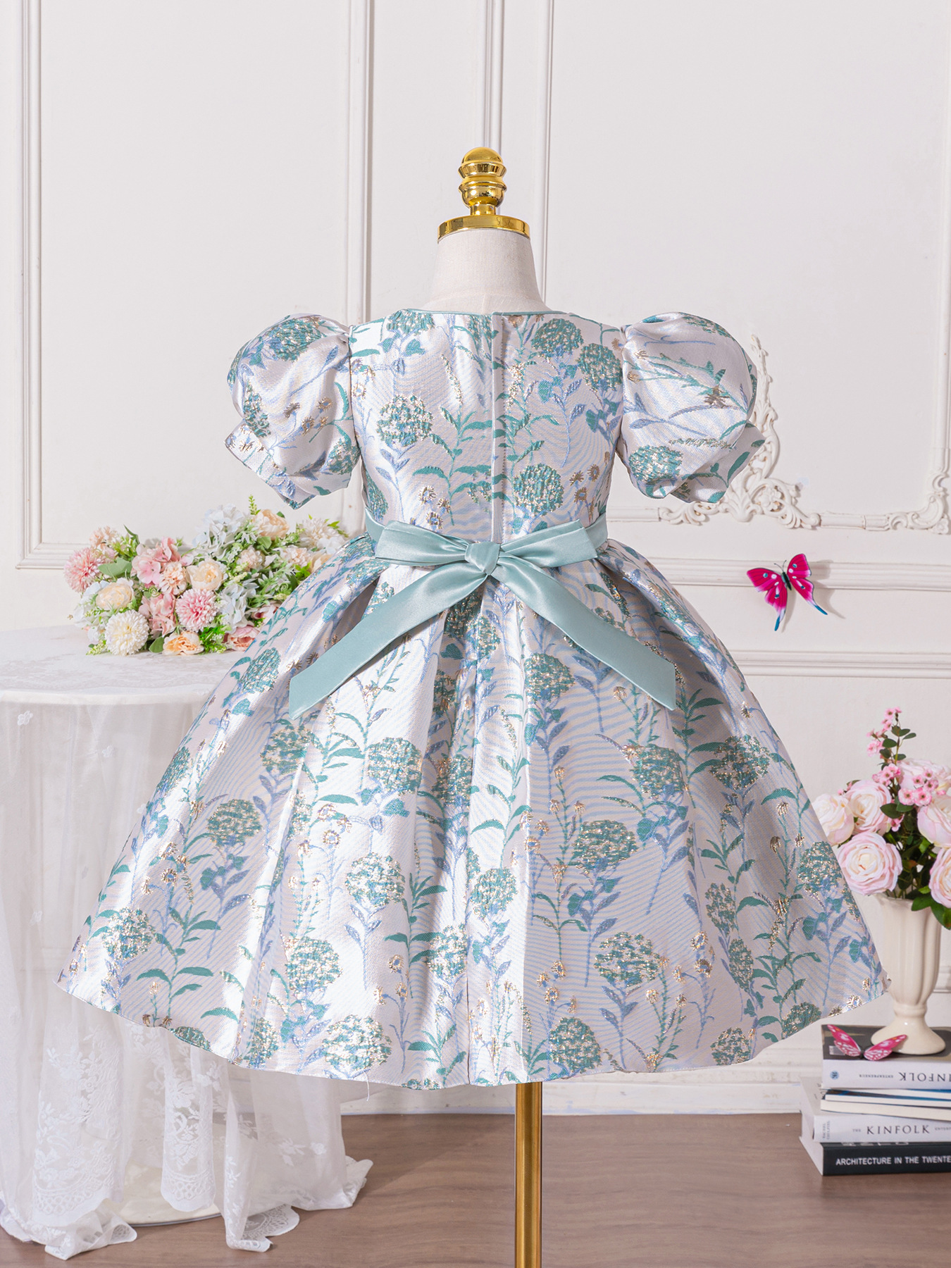 Children's cloth, small princess costume, evening dress, flowered 2