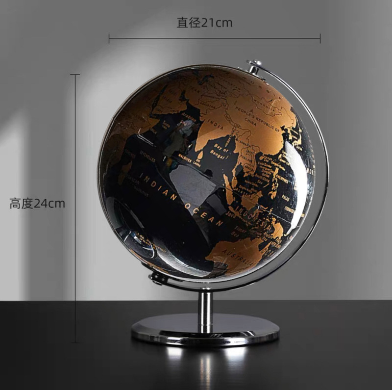 創意的な透明な地球儀の置物は軽くて豪華で高級な客間のテレビの棚の事務室のデスクトップの書斎の家庭の装飾品です。|undefined