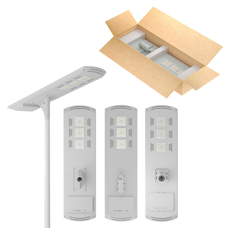 Nuevo transfronterizo brillante lámpara de patio al aire libre impermeable aluminio LED integrado fabricante de lámparas de carretera solares