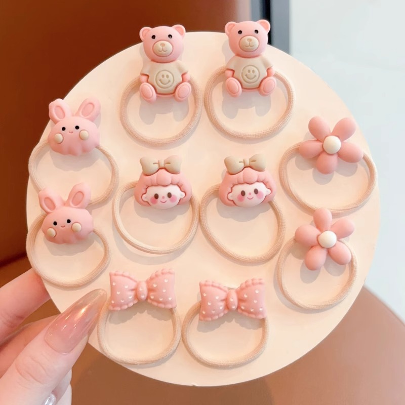 Cuerdas de cabello para niños pequeños anillos de cabello toque de cabello para bebés cuerdas de cabello para niñas de alta elasticidad no lesionan banda de cabello para niñas