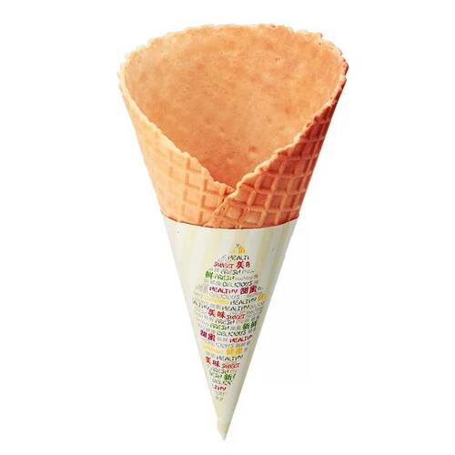 WI25 Big Mac Paper Sleeve Baking Paper Cup 34 Degree Large Opening Ice Cream Paper Sleeve Cone Ice Cream Paper Holder 10