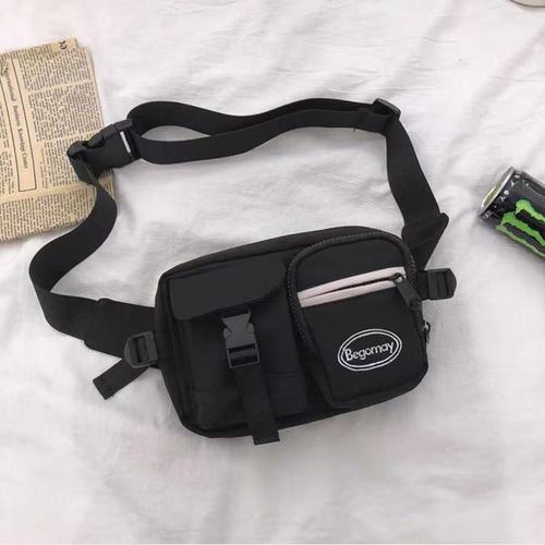 Ins brand sports crossbody bag for men, unisex, single-shoulder, trendy, work-style, chest bag, personalized, waist bag