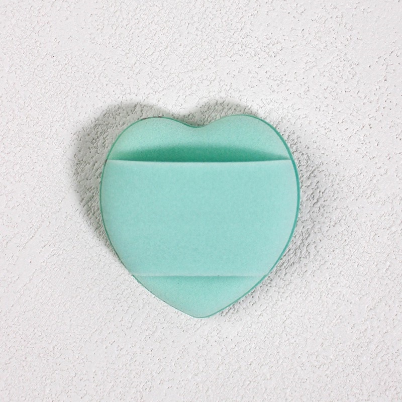 Corazón de dedo pulgar dedo polvo de cojín de aire para secar y húmedo de doble uso de polvo de blindaje facial algodón de maquillaje de alta elasticidad