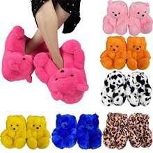 T 42246 Teddy Bear Plush Slippers ̩��������Ь ŷ���羳