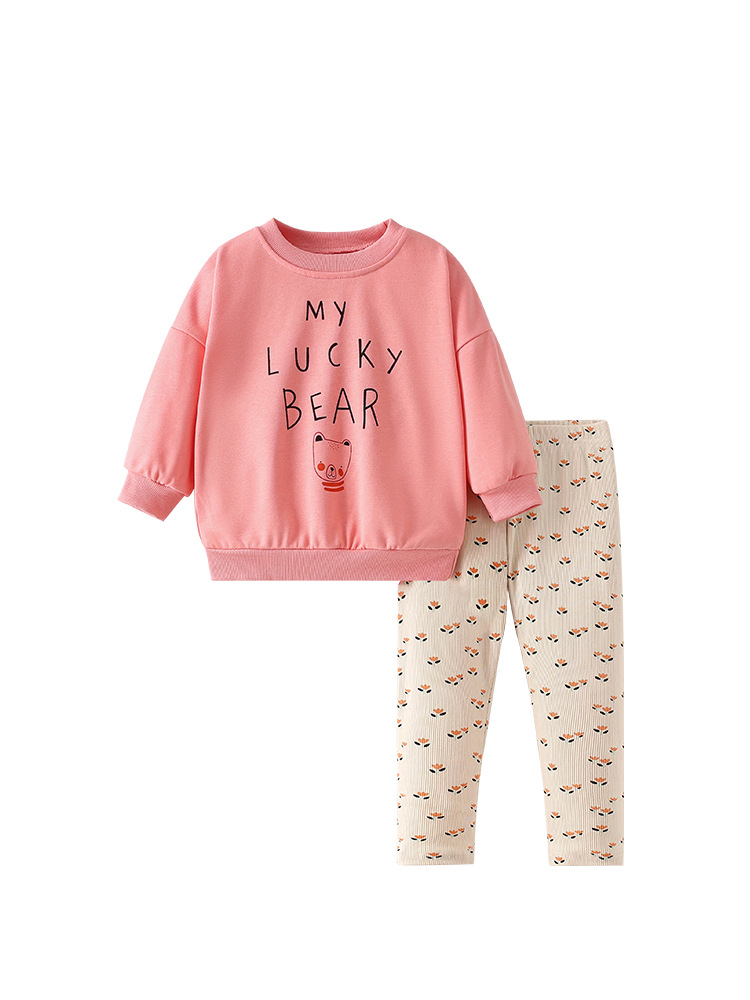 Malwee set de niñas otoño y invierno nuevo estilo europeo y americano para niños de mediana edad cuello redondo ocio manga larga para niñas de dos piezas