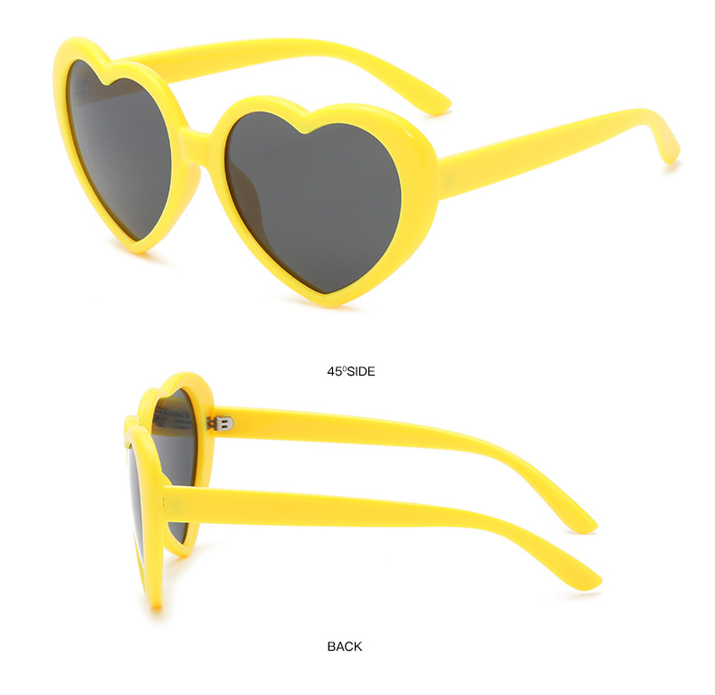 50g Weight Full Frame Glasses Structure Sunglasses Classification Ac, UV400 Protection Lens Material Special-Shaped Mirror Glasses Style Casual, Travel Occasion Heart Shape Pattern Children Unisex Gender Cute, Sweet Style Grey, White Color Cute Sweet Heart Shape Ac UV400 Protection Special-Shaped Mirror Full Frame Kids Sunglasses 19