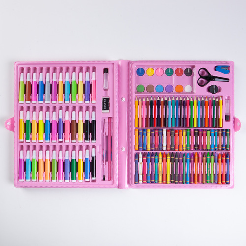 150 Children's Paintbrush Gift Box for Kids Students Watercolor Pens Art Drawing Set School Supplies Learning Oil Pastels