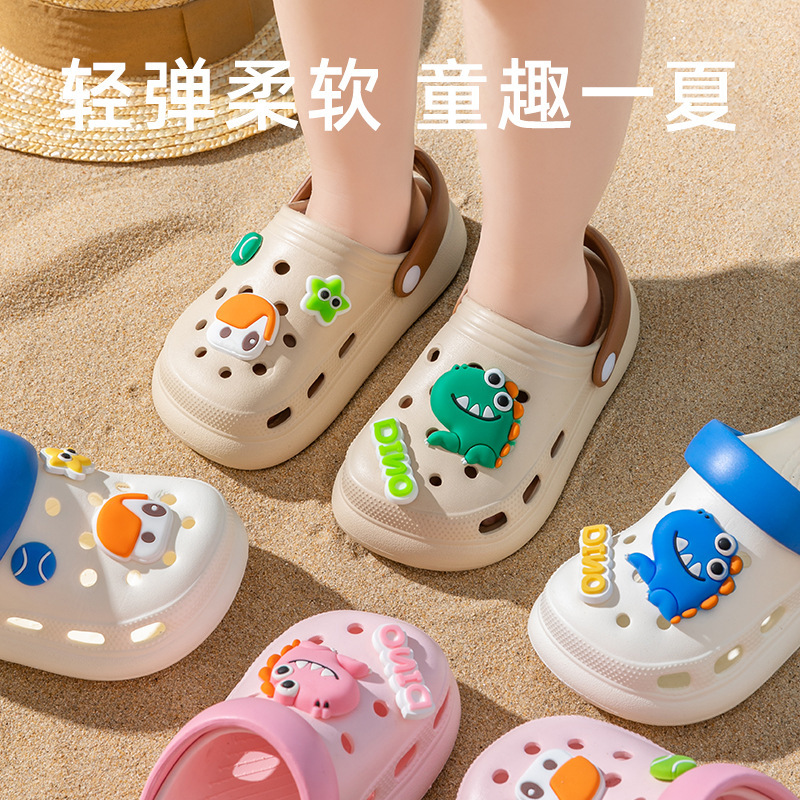 Children's Cave Shoes Summer Outwear Soft-soled Non-slip Toe Sandals and Slippers for Boys and Girls