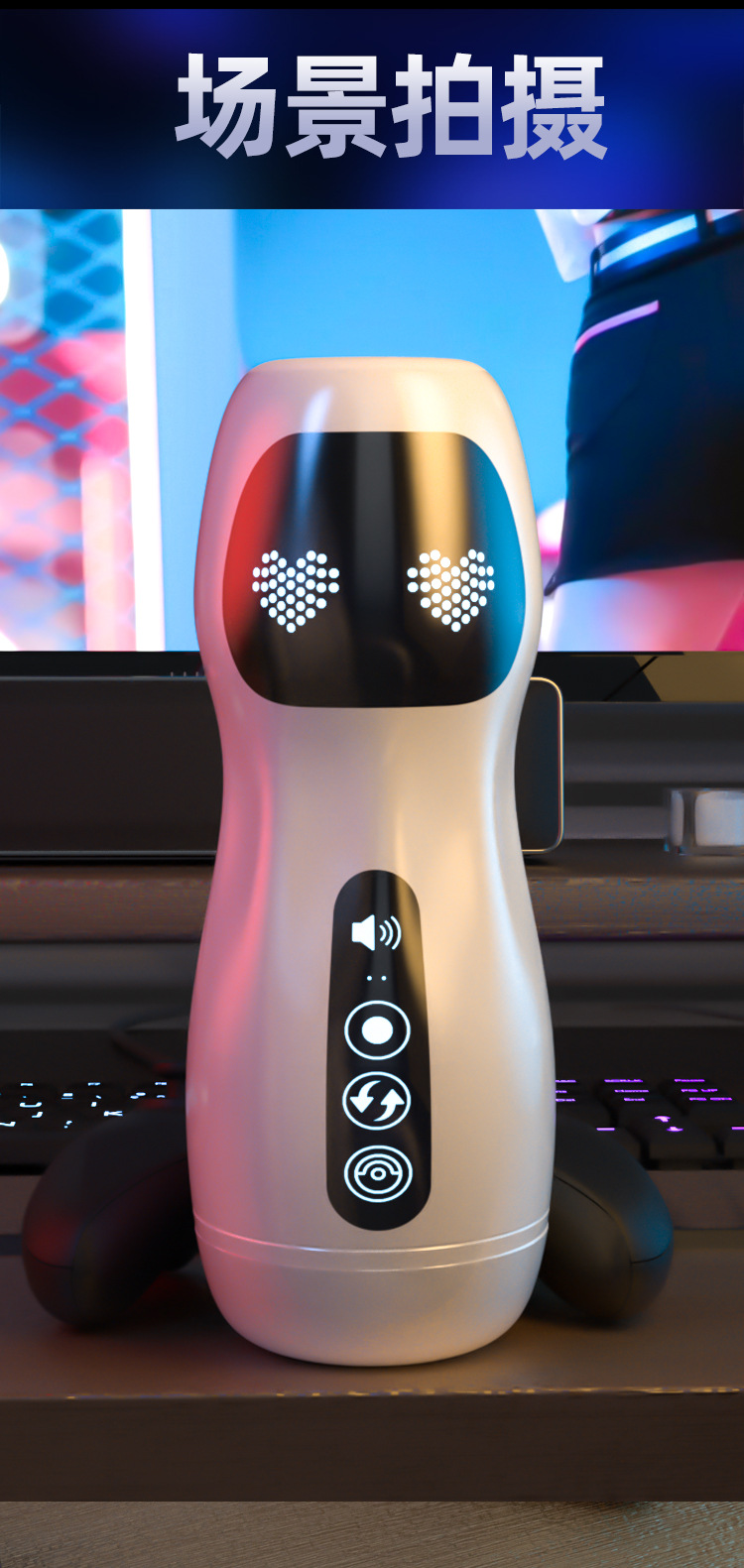 Automatic Hands-Free Masturbator Cup with Suction Base, TPE Sleeve, Vibration — detail image 24