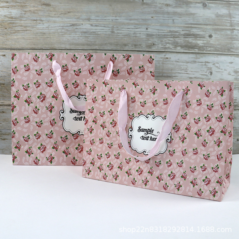 白卡纸袋现货服装店袋子手提袋打包袋印logo精品高档礼物袋礼品袋