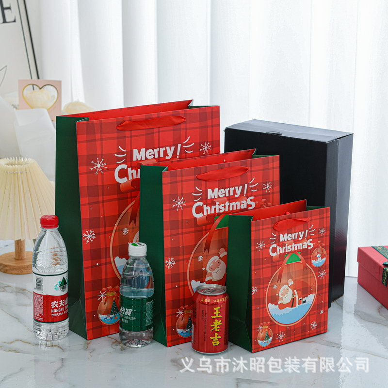Bolsa de regalo de Navidad nuevo embalaje de regalo de comercio exterior fiesta de fiesta bolsa de papel bolsa de regalo de Navidad bolso de mano