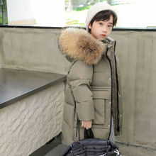 新款中长款外穿厚时尚韩版男中童羽绒服貉子毛冬季外套
