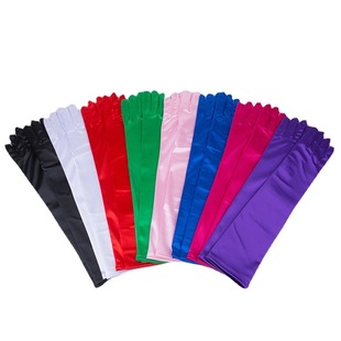 45cm satin flat gloves stage performance gloves attending formal etiquette gloves wedding gloves accessories gloves