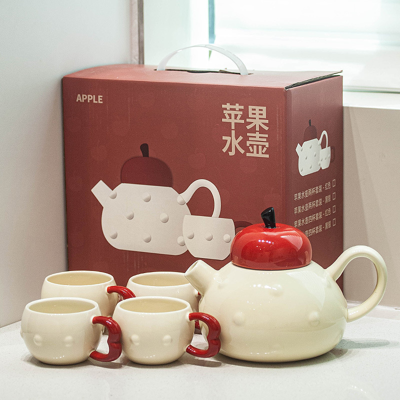 陶瓷水具套装乔迁新居搬家茶具家用结婚杯具茶壶新婚订婚新娘礼物|undefined