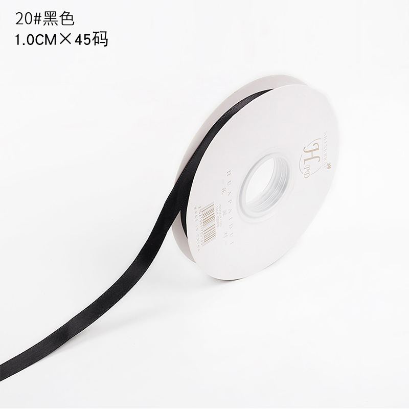 Cinta de color sólido 2,5 cm cinta de poliéster pastel de cumpleaños vendaje flor material de la tienda ramo de flores cinta de embalaje