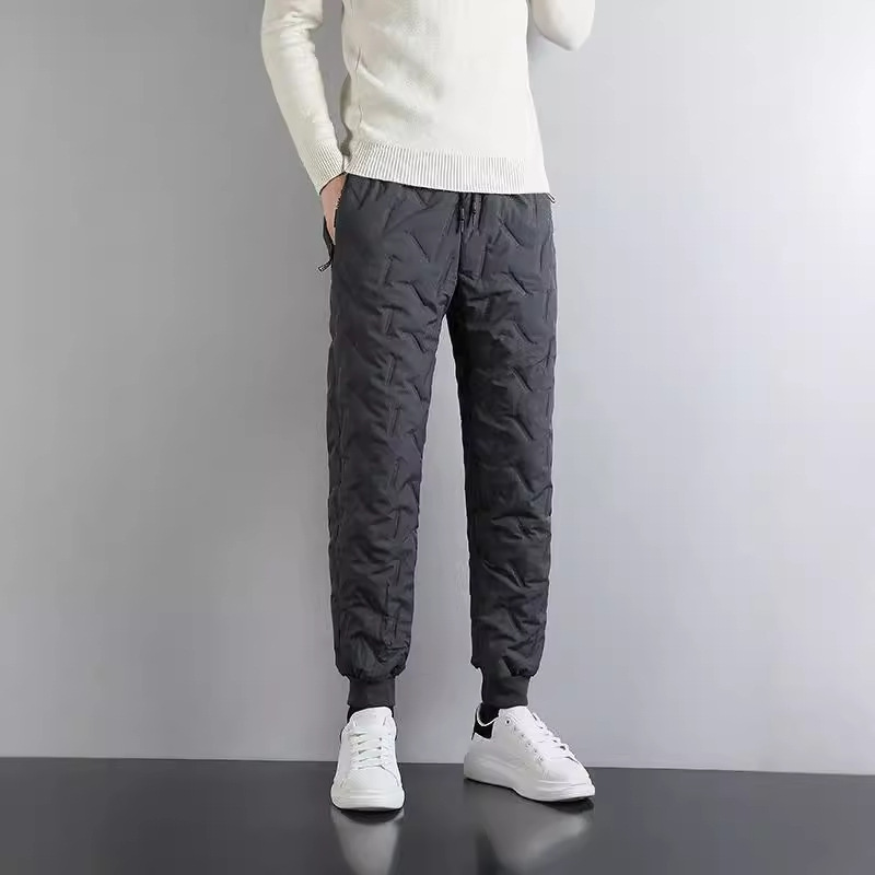 Men's Autumn and Winter Pants, Thickened with Fleece, Windproof and Waterproof, Suitable for Outdoor Wear, Winter Lamb Wool Thermal Sports Cotton Pants