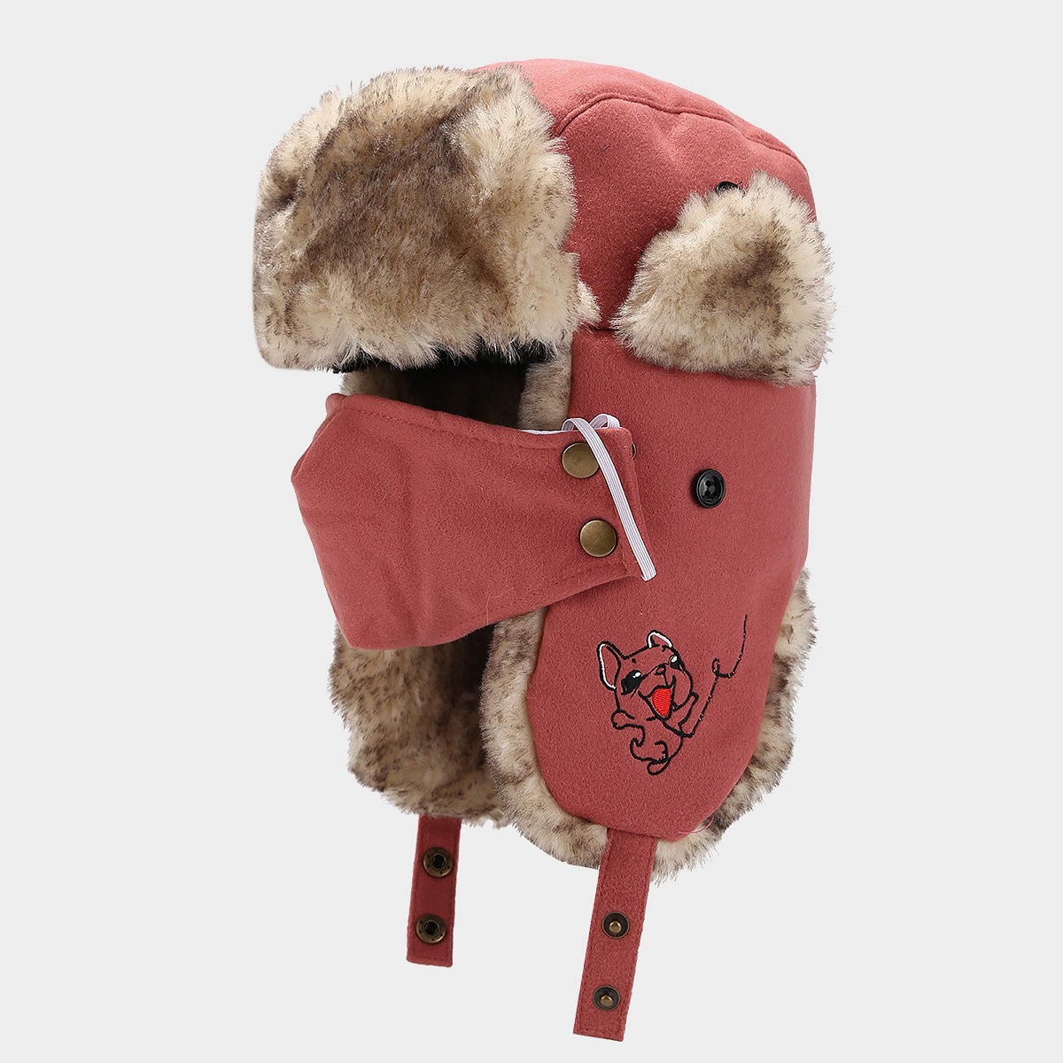 Gorro facial de invierno del noreste para hombres con máscaras gorro de ciclismo al aire libre gorro de piloto caliente gorro de protección de orejas para mujeres image 4