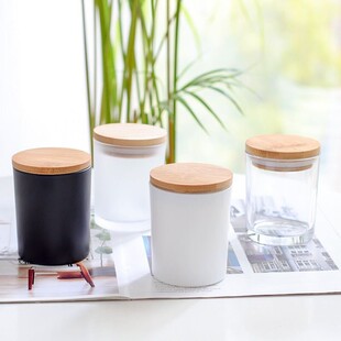 in stock Wholesale Candle Cup Colorful Frosted Candle Jar Decorative Aromatherapy Candle Holder 10oz Aromatherapy Wide Mouth Glass Jar