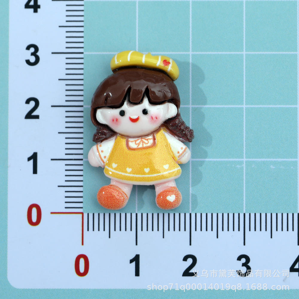 Festival de dibujos animados chica resina accesorios DIY crema pegamento horquilla zapatos papelería llavero material hecho a mano al por mayor